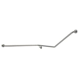 Metlam Australia 1100mm x 900mm x 700mm Satin Stainless Steel 30 Degree Left Hand Wrap Around Grab Rail