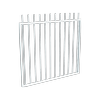 ProtectorAl 0800 - 1200 x 1200 mm Pearl White Aluminium Pool Gate Picket Top