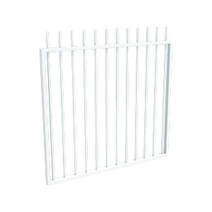 ProtectorAl 0800 - 1200 x 1200 mm Pearl White Aluminium Pool Gate Picket Top
