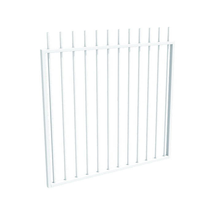 ProtectorAl 0800 - 1200 x 1200 mm Pearl White Aluminium Pool Gate Picket Top