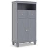Costway Floor Storage Cabinet Modern Organizer Door Shelf Drawer Hall