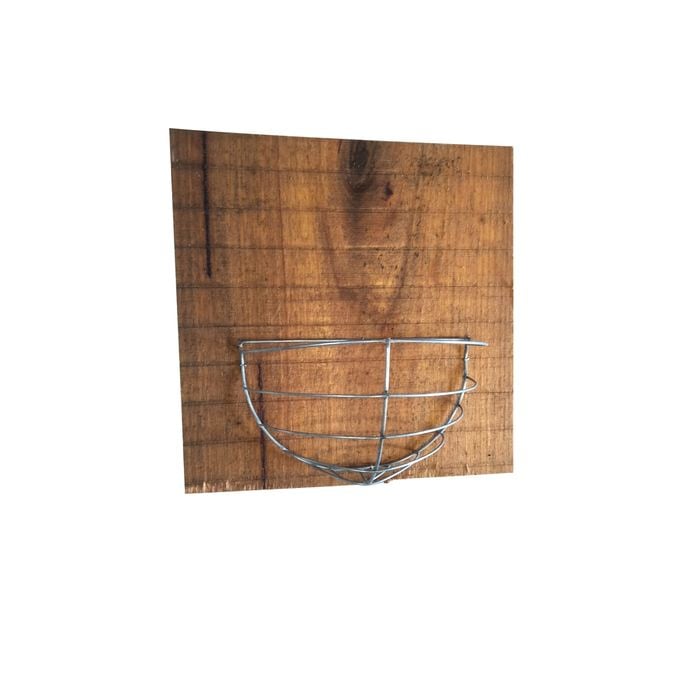 200mm Fern Half Basket On Mounted Hardwood Board
