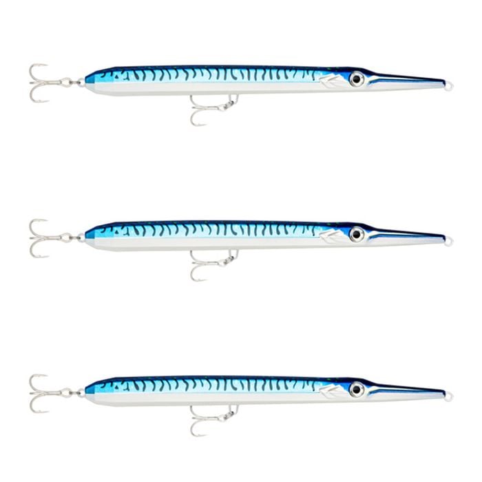 3x Rapala 22cm Flash X Skitter Floating Topwater Fishing Lures -SL/BLU Mackerel