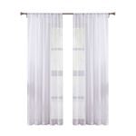 Claremont 140 x 223cm White Sheer Tahlia Rod Pocket Curtain