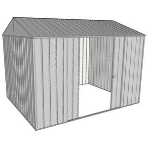 Build-a-Shed  2.3 x 3 x 2.3m Gable Double Sliding Side Door Shed - Zinc
