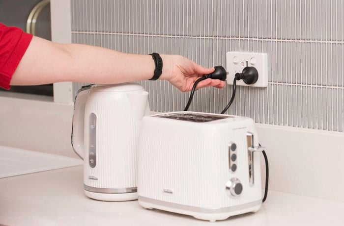 Keep benchtops clear and cords tucked away when not in use 