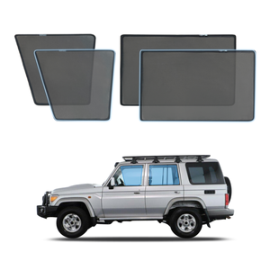 AUSGO Magnetic Window Sun Shade for Toyota Land Cruiser LandCruiser 76 LC76 4-Piece Set Car Shades