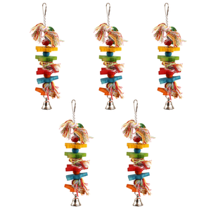 Yes4pets 5 X Small Hanging Bird Parrot Parakeet Cockatiel Budgie Bell Toy