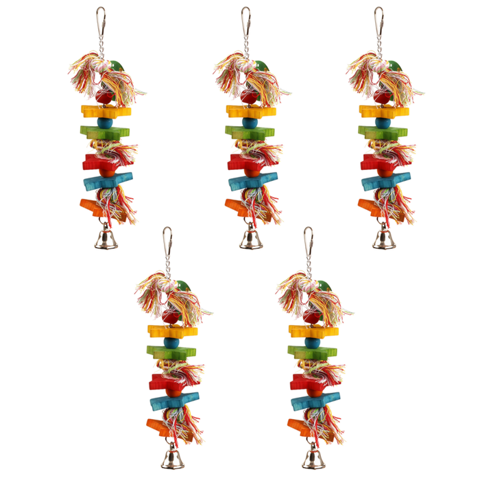 Yes4pets 5 X Small Hanging Bird Parrot Parakeet Cockatiel Budgie Bell Toy