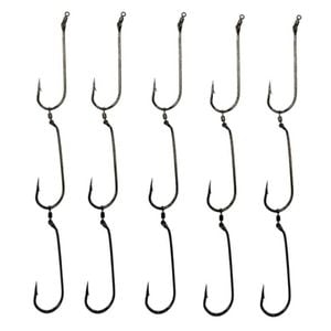 Forceten Size 4/0 Gang Fishing Hooks – 5 Pack