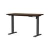 Oikiture Electric Standing Desk Single Motor Black Frame 120CM Walnut Tabletop