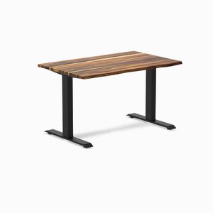 Desky Fixed Height Hardwood Office Desk Matte Black Frame 120cm