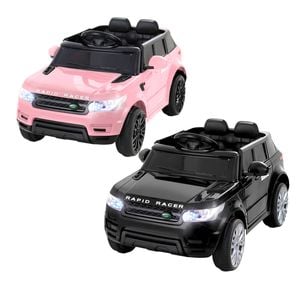 2x Rigo Kids Electric Ride On Car Black Pink Ride-on Toy With Remote Control Horn Music 93cmx54cm