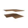Lugna 900 x 380mm Cove Corner Adjustable Shelf - 2 Pack