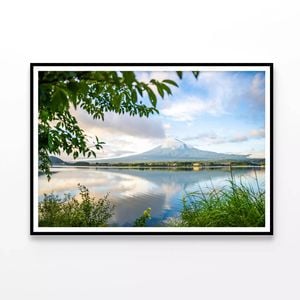 Mount Fuji and Lake Kawaguchi  Print 100% Australian Made 90x60cm  (Poster)
