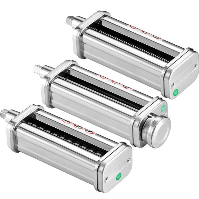 Vevor 3Pcs Pasta Attachment for Kitchen Aid Stand Mixer Pasta Roller Cutter Set