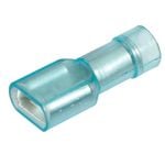 Narva 4 / 6.3 x 0.8mm 1/4" Blue Double Crimped Transparent Polycarbonate Fully Insulated Female Blade Terminal - 10 Pack