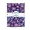 Catzon 42 Pcs Plastic Christmas Balls Sequins and Matte for Holiday Party Wedding-Purple