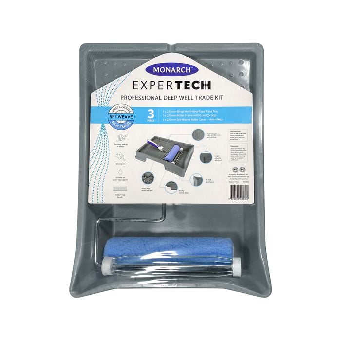 Monarch Expertech 270mm 3 Piece Spi-weave Deep Well Trade Roller Kit