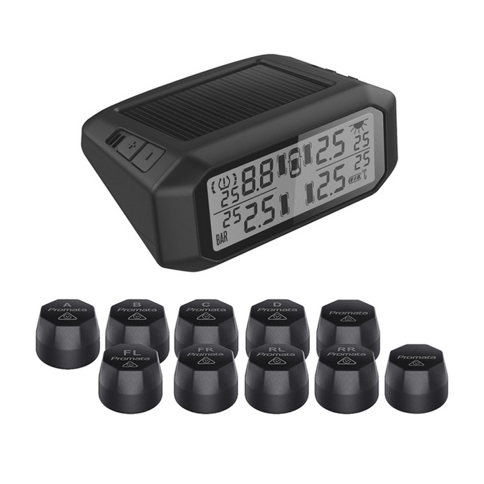 Promata Mata 1  Solar Powered Tyre Pressure Monitor - 10 External Sensors