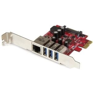 StarTech.com USB Adapter - PCI Express 2.0 - Plug-in Card - 3 Total USB Port(s) - 3 USB 3.0 Port(s)