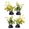 Aqua One Ecoscape Foreground Ogris Auribus Yellow Plastic Plant - 4pk (28359)
