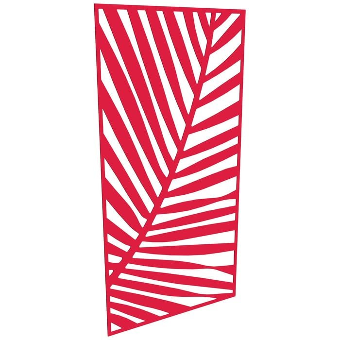 ProtectorAl 300-1200 x 1201-2400mm Light Red/Gloss White Palm Unframed Composite Deco Panel