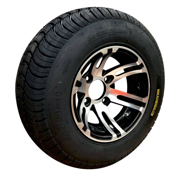 Richmond 205/50-10 Pneumatic Golf Buggy Wheel With Mini 4 Stud Aluminium Rim