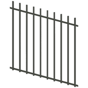 ProtectorAl 0350-1200W x 1200H Woodland Grey Batten Pool Fence Panel Raked Up to 15º