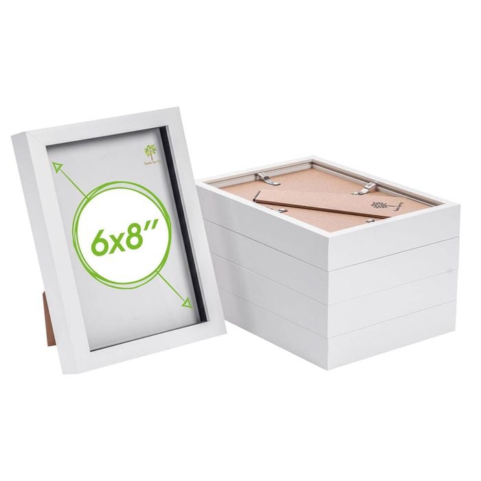 Nicola Spring Acrylic 3d Box Photo Frames - 6" X 8" - Pack Of 5