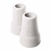 19mm Crutch Tips - Non-slip Ferrules For Stability And Durability - Grey