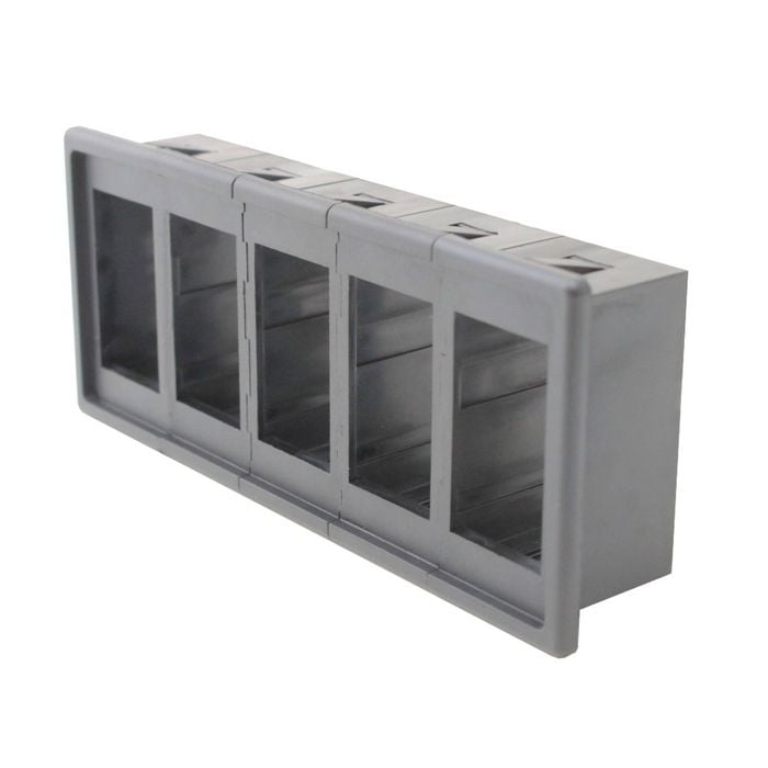 Switch Boss 5 Gang Black Poly Rocker Switch Housing Panel