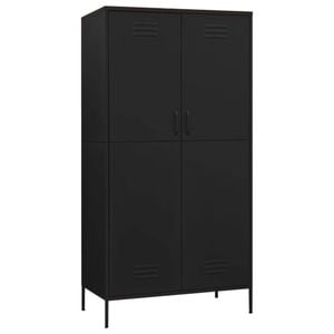 vidaXL Wardrobe Black 90x50x180 cm