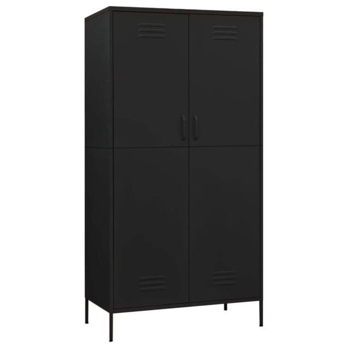 vidaXL Wardrobe Black 90x50x180 cm