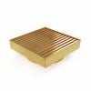 Forme 110 × 110mm Brushed Gold PVD Stainless Steel Mesh Floor Waste