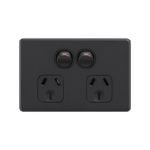 DETA Black Matte S-line Double Power Point