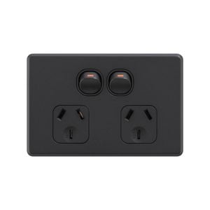 DETA Black Matte S-line Double Power Point