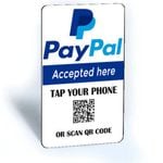 Tap and Share Contactless Sharing Smart NFC PayPal Payment Card + QR code