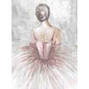 P&P Pink Ballerina Canvas Wall Art Hand Painted Decorative Picture Frame