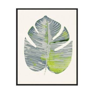 Artey | Green Papyrus III - Framed Canvas - Black Frame - 80 x 100cm