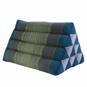 Thai Triangle Backrest Cushion - Handmade with Kapok Fill | Traditional Design | Firm, Allergen-Free Support | 50x32x30cm