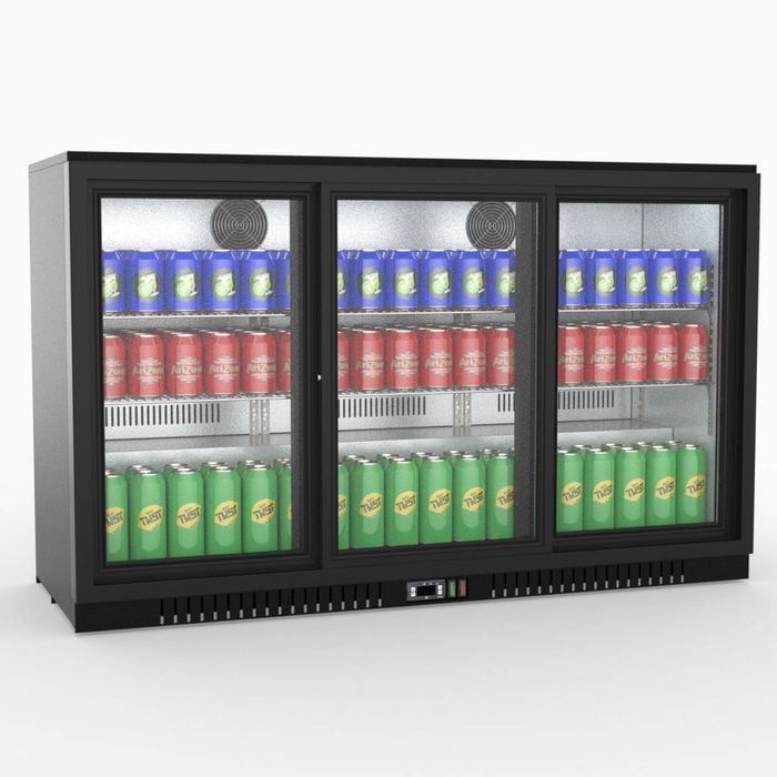 Thermaster Under Bench Three Sliding Door Bar Cooler  - Commercial Bar Fridges (lg-330sc)