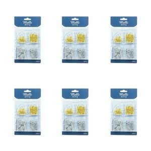 6x 125pc Malli Sewing Asstd Dressmaker Sewing/tailoring Safety Pins Silver/gold