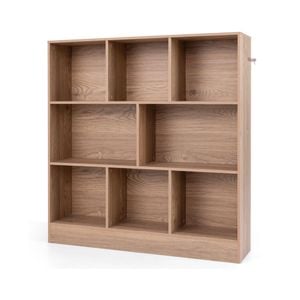 Costway 3-tier Storage Bookshelf Open Display Shelf Book Cabinet - Natural
