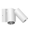 CLA Lighting Sec Surface Mounted LED Tri-CCT Double Adjustable Wall/Pillar Light (Matt White) IP65 without Sensor