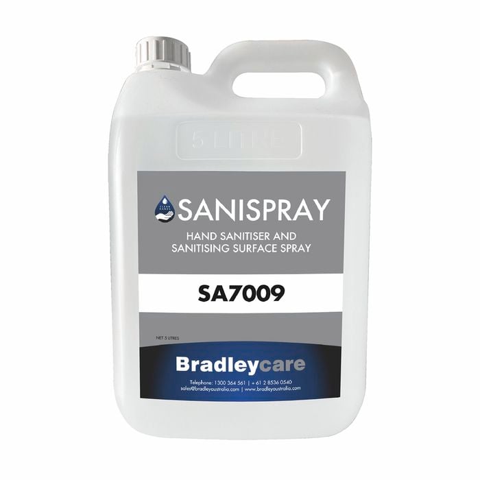 Bradley Australia 5L Hand Sanitiser And Sanitising Surface Spray