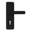 Gainsborough Black Matte Trilock Cove Harper Double Cylinder Entrance Lever Set