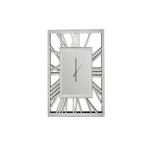 Elegant Collections Silver 60cm Mirror Clock