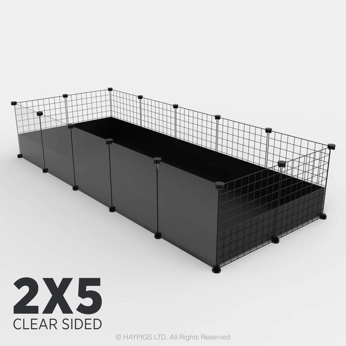 Ozzy Cages Medium C&C Enclosure - Clear Sided - Black