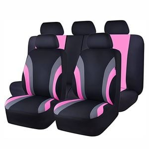 Catzon Car Seat Covers Full Set Vehicle Front And Rear Seat Protectors For Suvs Trucks-pink